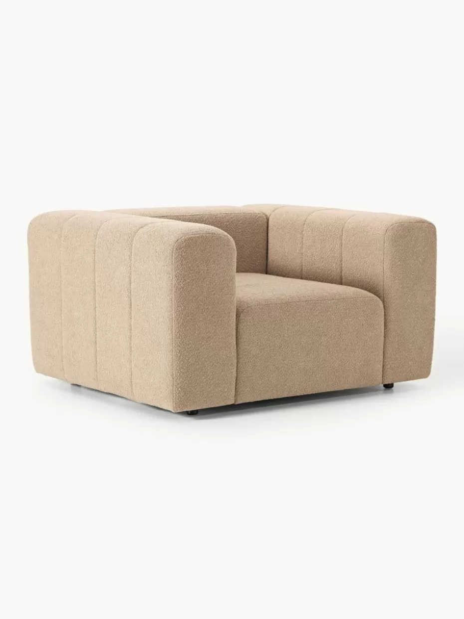 Sessel-Westwing Collection Bouclé-Loungesessel Lena Bouclé Beige