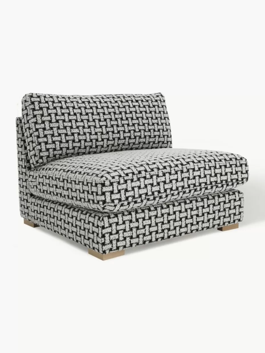 Sessel-Ellos Home Bouclé-Loungesessel Stories Webstoff Schwarz, Weiß