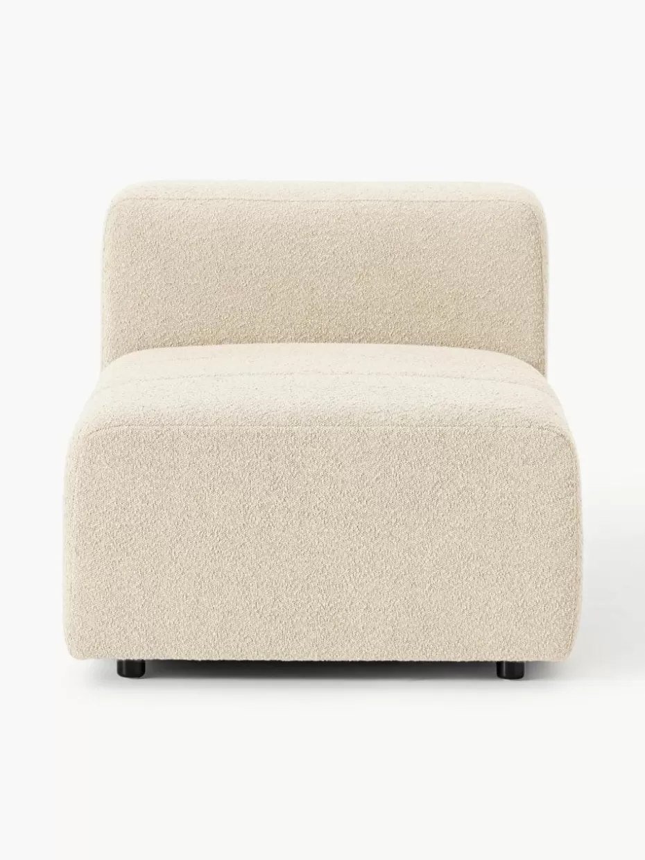 Sofaserien-Westwing Collection Bouclé-Mittelmodul Lena Bouclé Hellbeige
