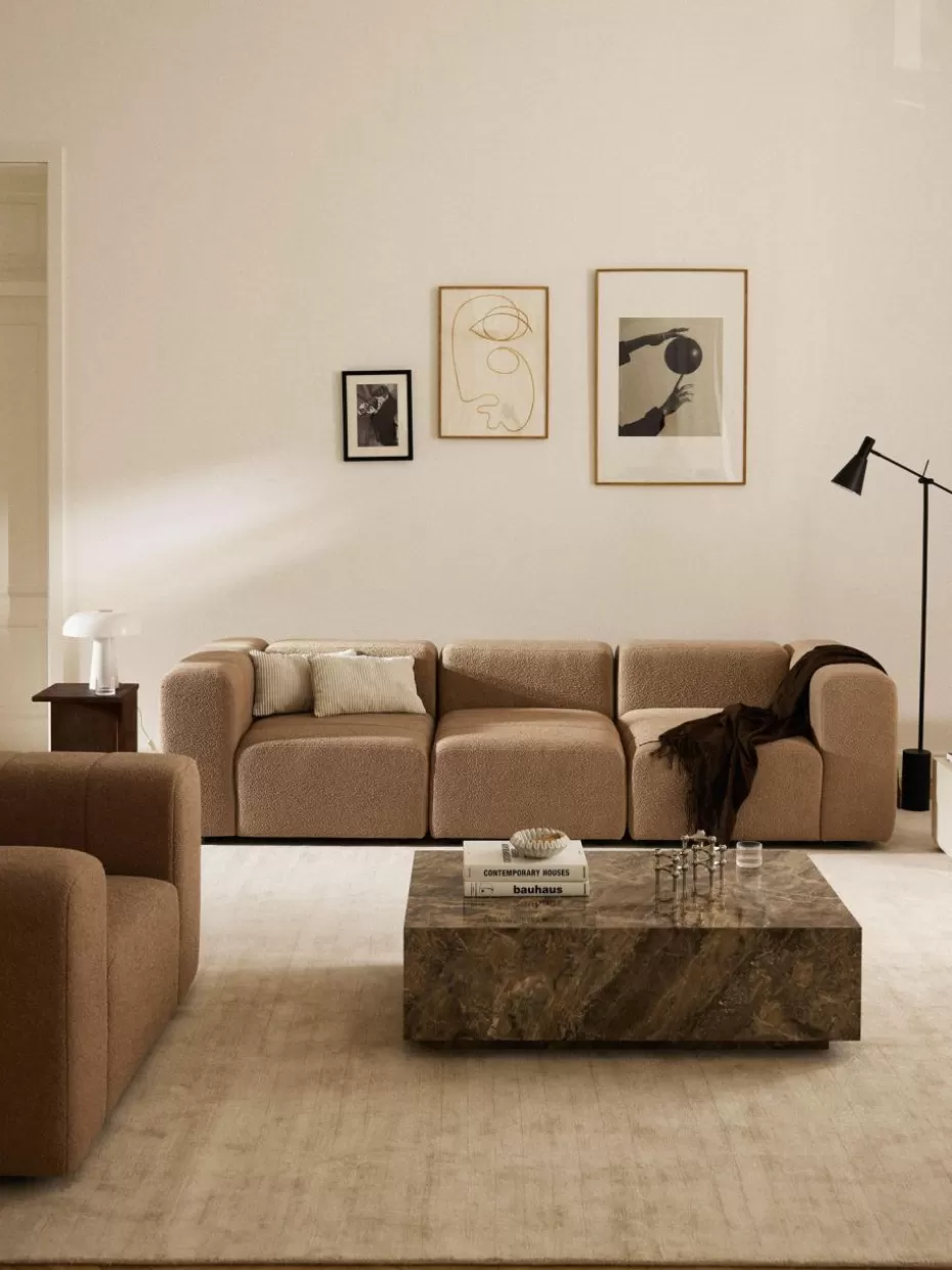 Sofaserien-Westwing Collection Bouclé-Mittelmodul Lena Bouclé Beige