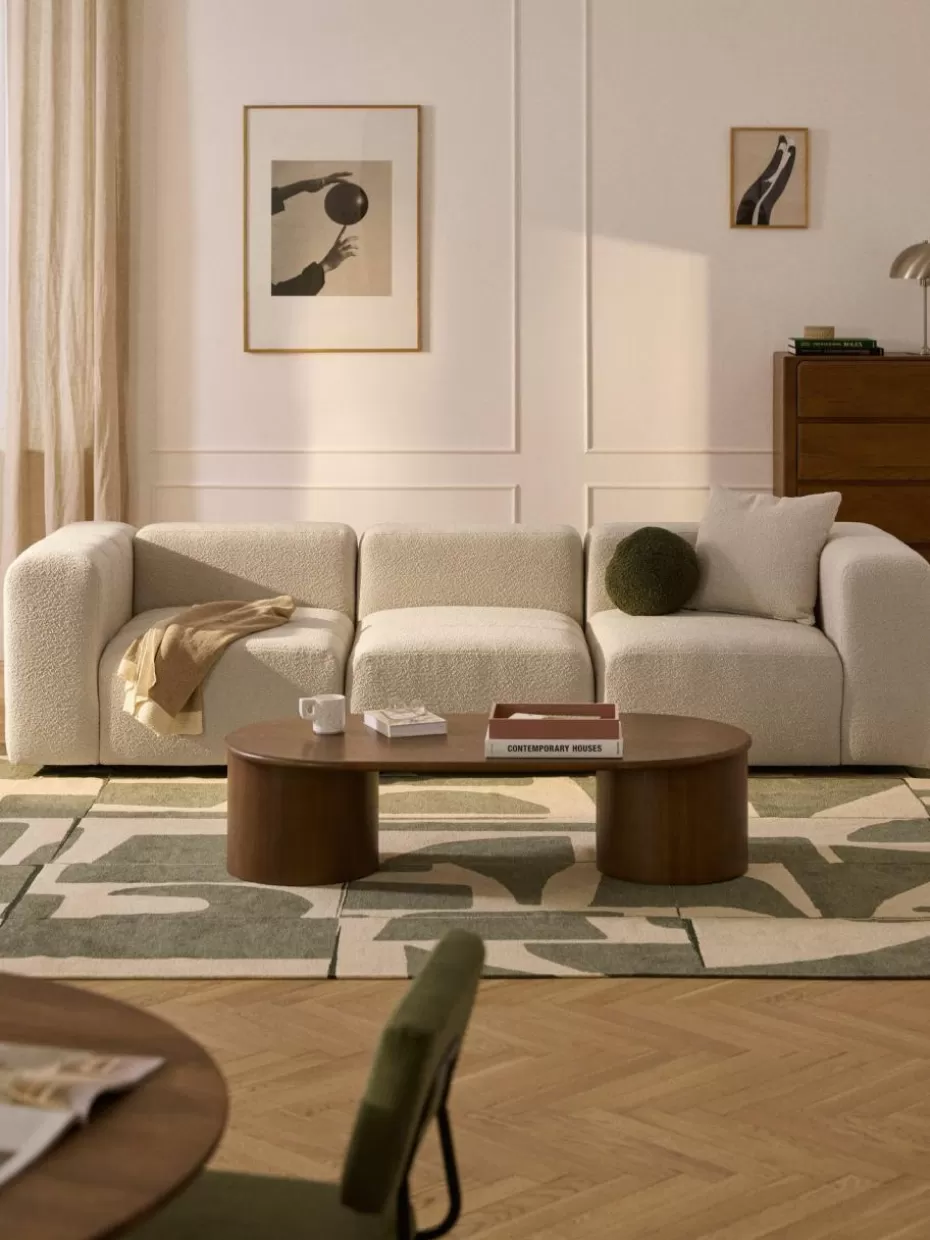 Sofaserien-Westwing Collection Bouclé-Mittelmodul Lena Bouclé Hellbeige