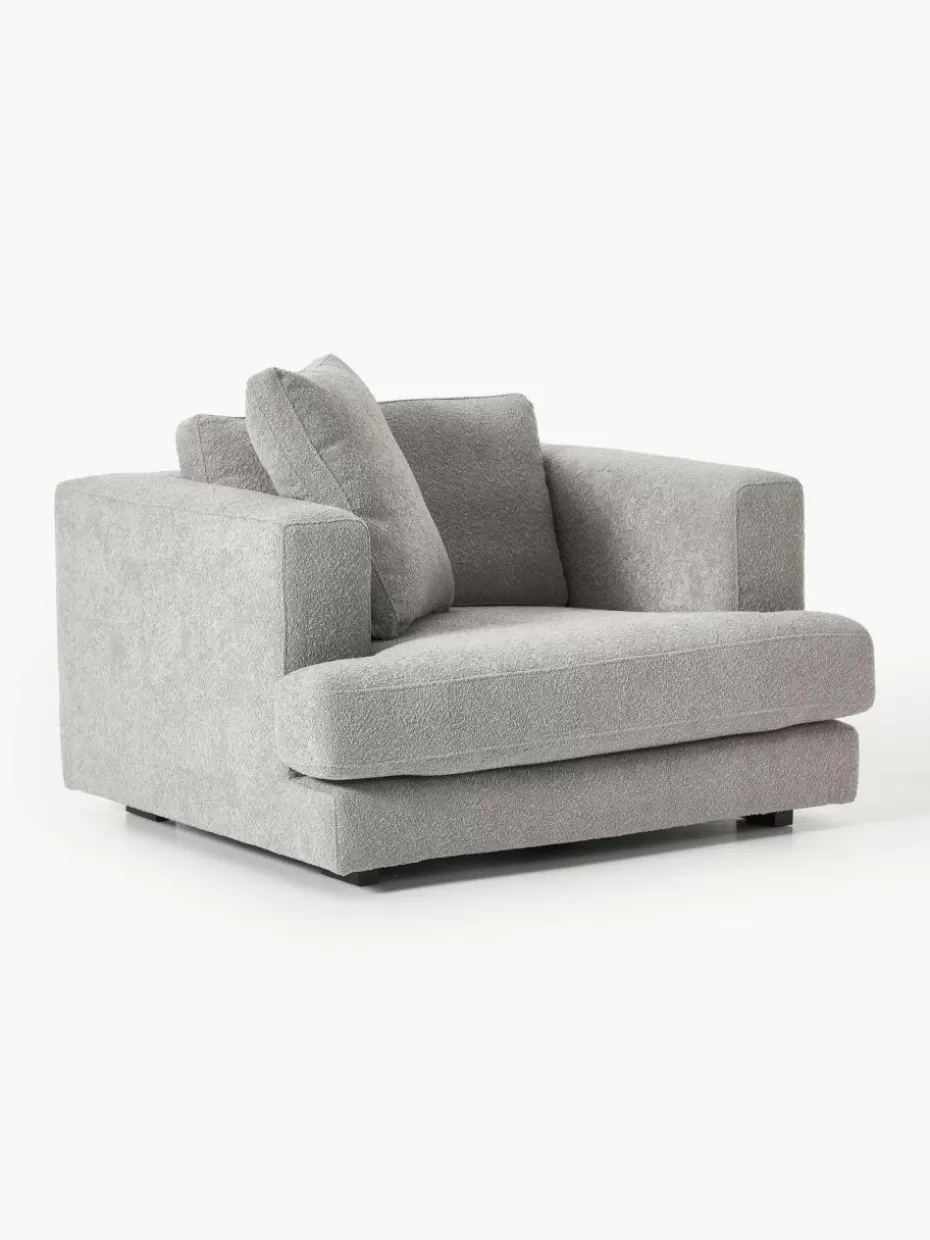Sessel | Sofaserien-Westwing Collection Bouclé-Sessel Tribeca Bouclé Grau