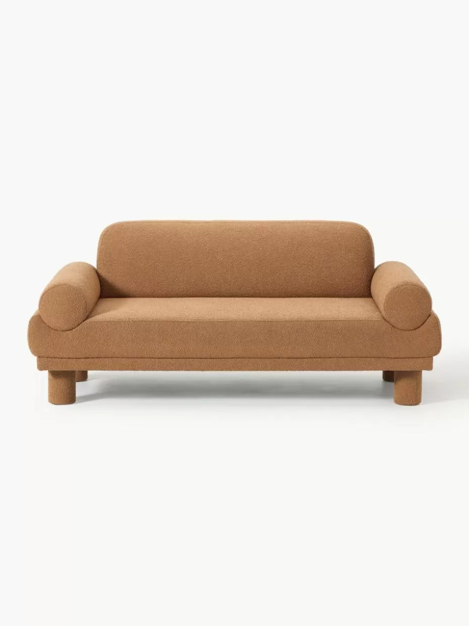 Sofas | Sofaserien-Westwing Collection Bouclé-Sofa Lilo (2-Sitzer) Bouclé Hellbraun