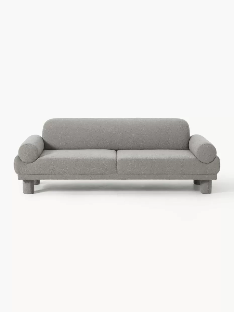 Sofas | Sofaserien-Westwing Collection Bouclé-Sofa Lilo (3-Sitzer) Bouclé Grau