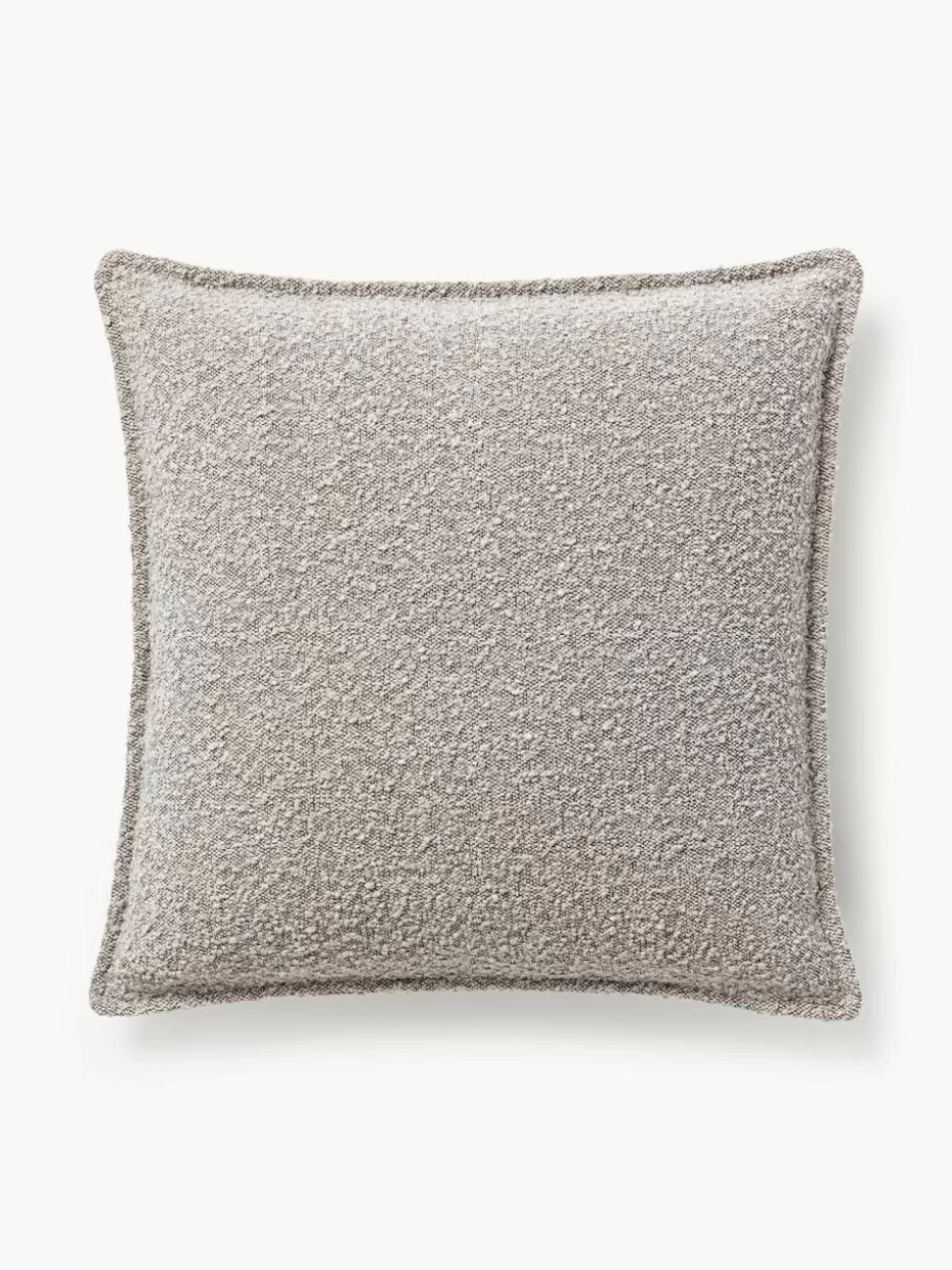 Sofakissen-Westwing Collection Bouclé-Sofa-Kissen Lennon Bouclé Taupe