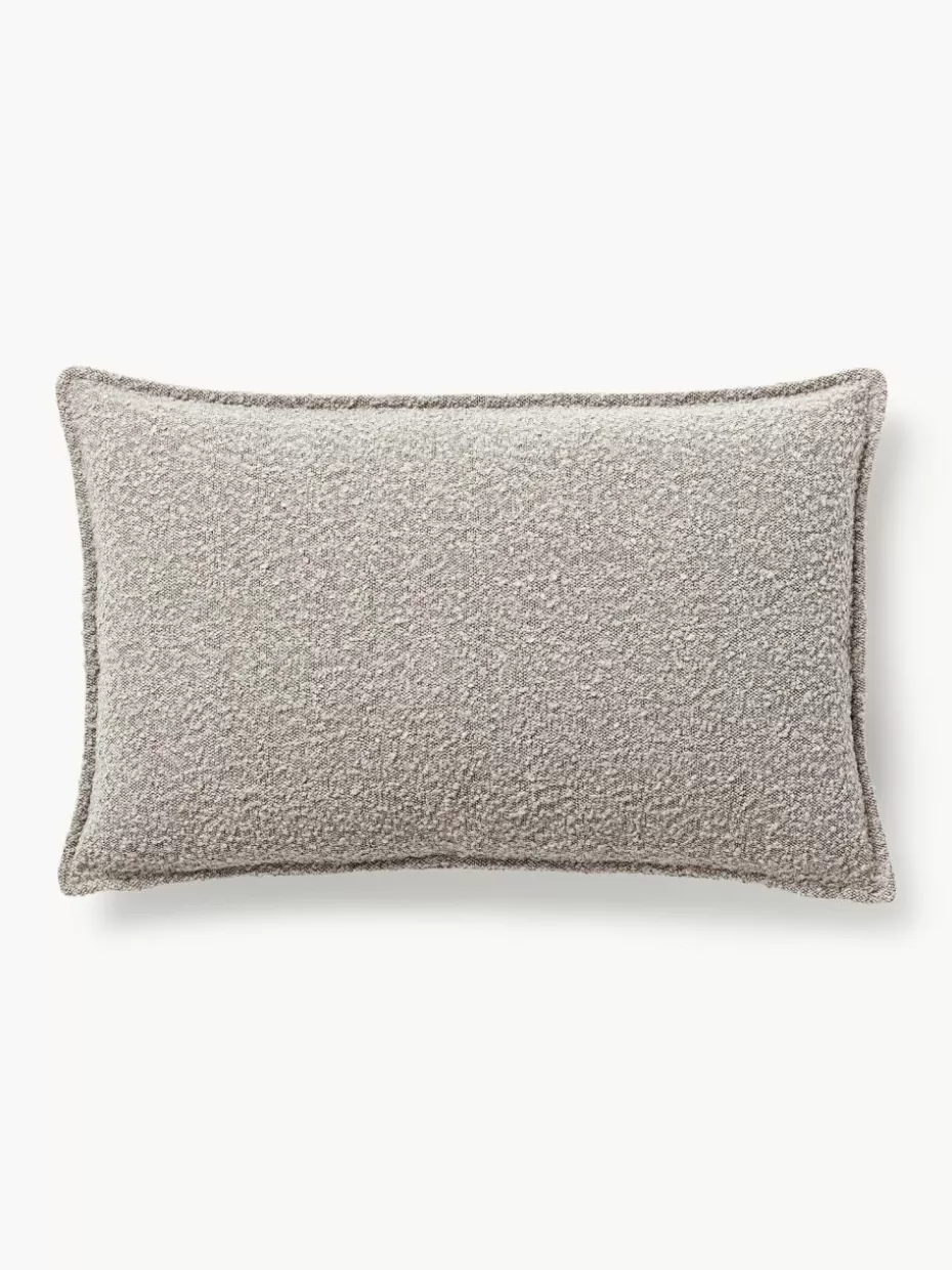 Sofakissen-Westwing Collection Bouclé-Sofa-Kissen Lennon Bouclé Taupe