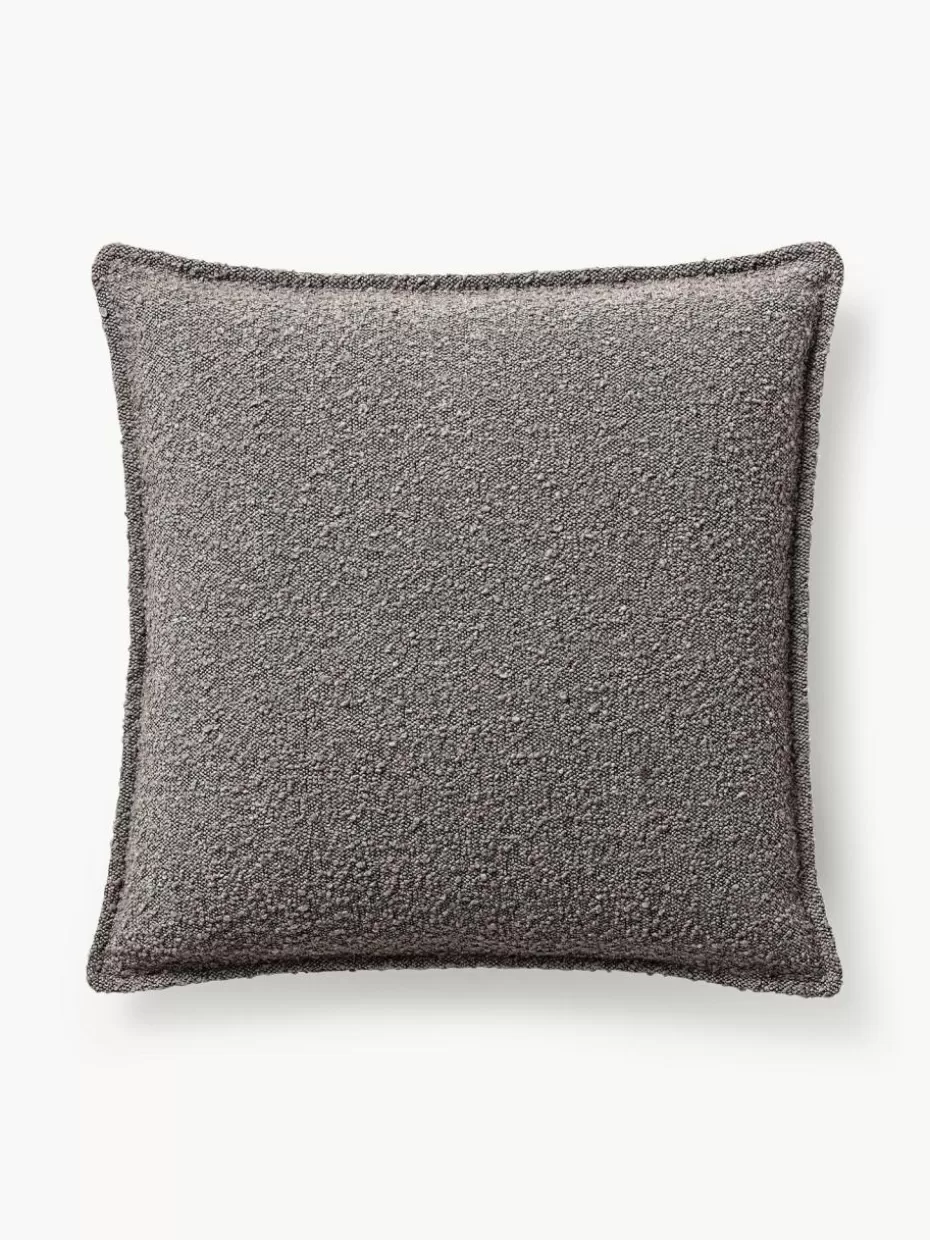 Sofakissen-Westwing Collection Bouclé-Sofa-Kissen Lennon Bouclé Greige