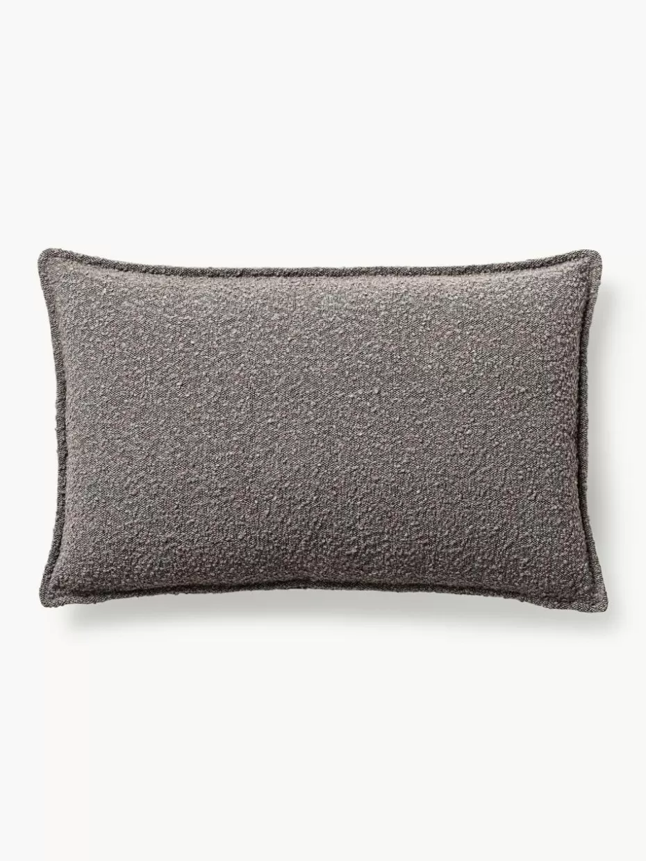Sofakissen-Westwing Collection Bouclé-Sofa-Kissen Lennon Bouclé Greige