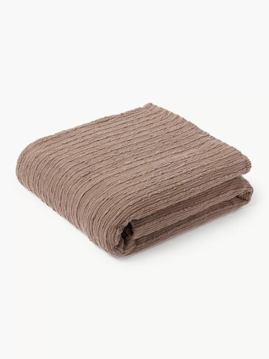 Tagesdecken & Bettüberwürfe-Westwing Collection Bouclé-Tagesdecke Thomassin Braun