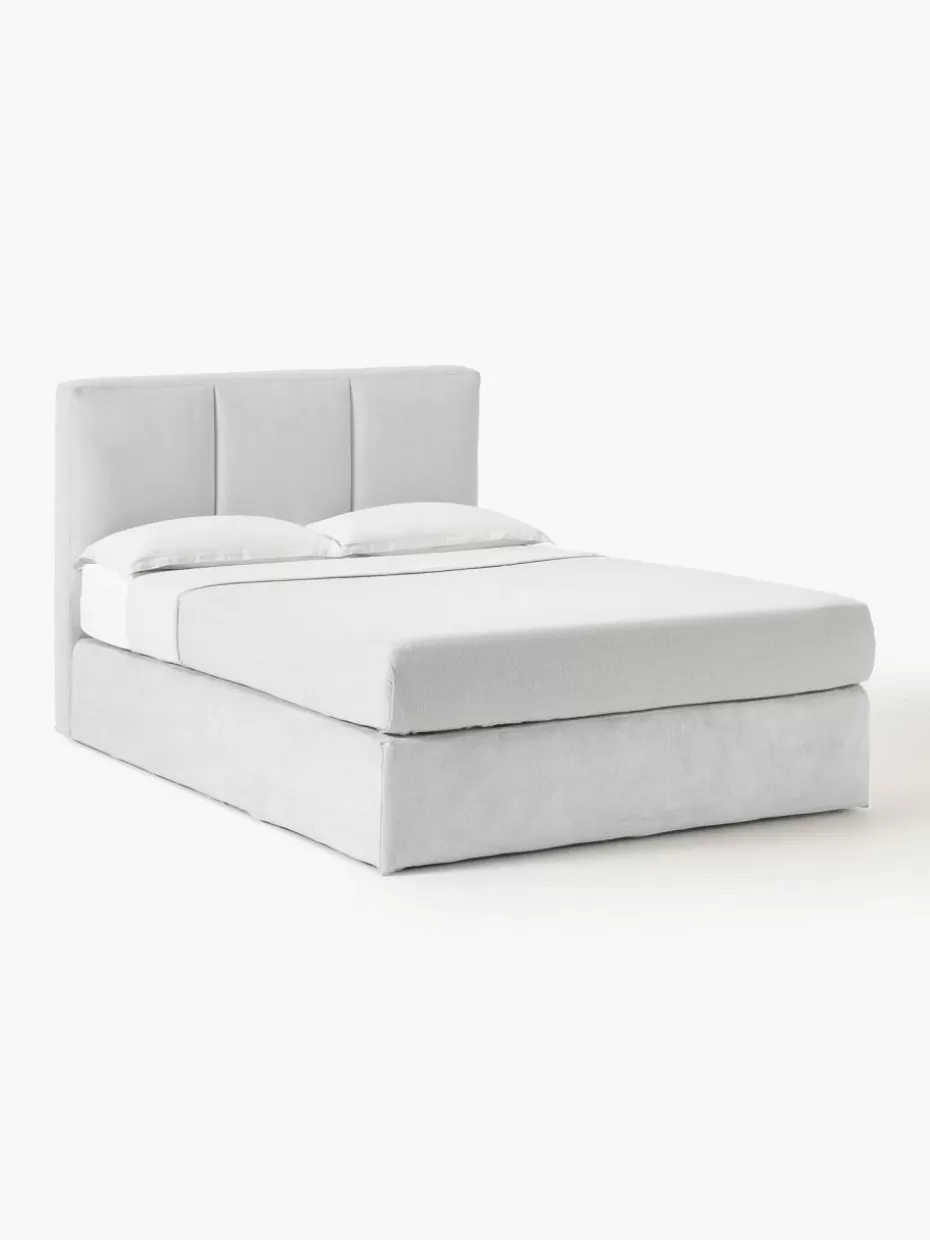 Betten-Westwing Collection Boxspringbett Oberon Webstoff Hellgrau
