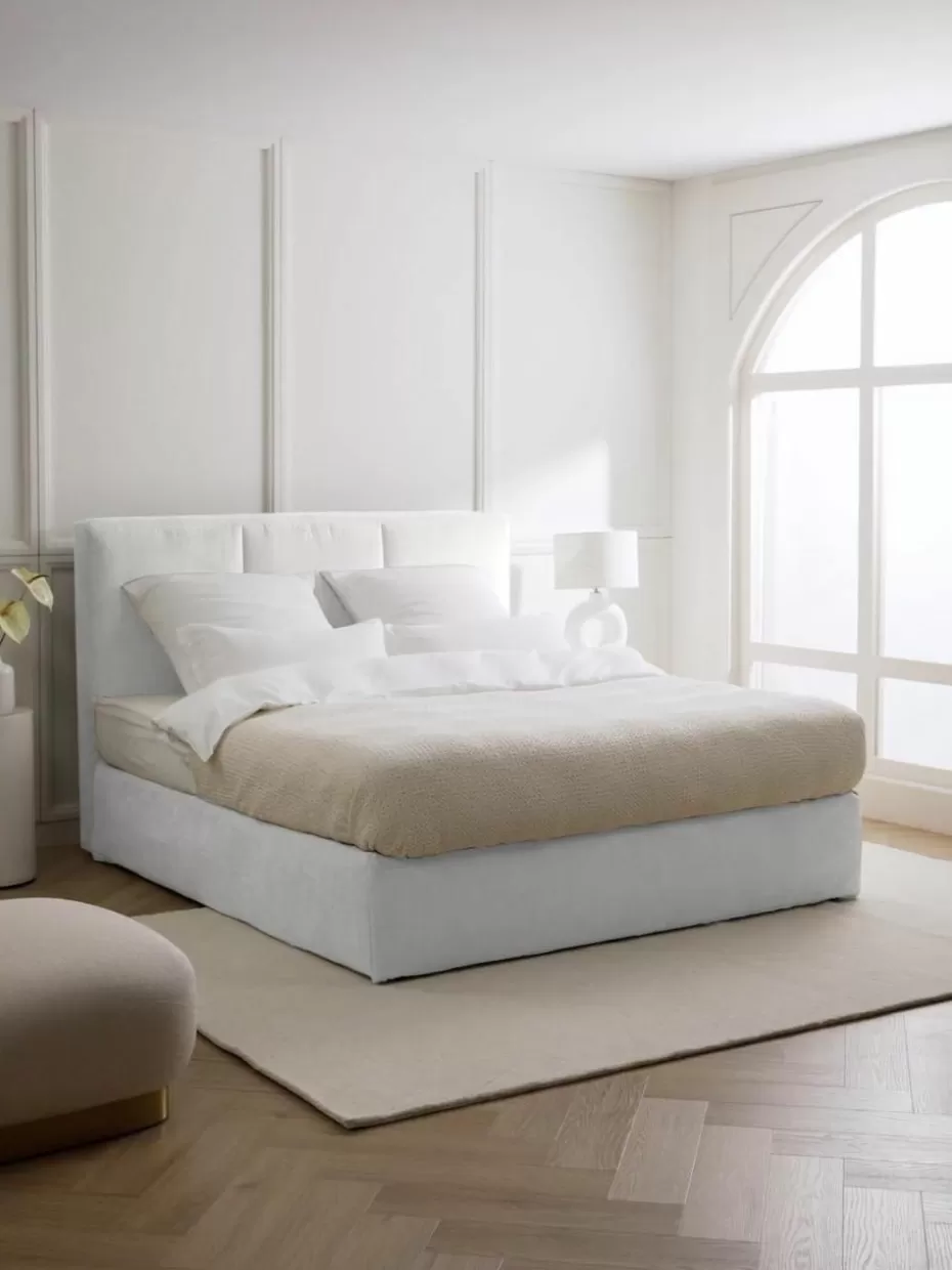 Betten-Westwing Collection Boxspringbett Oberon Webstoff Hellbeige