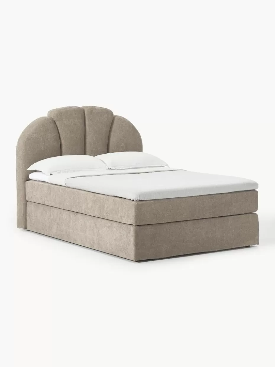 Betten-Westwing Collection Boxspringbett Romia Webstoff Greige