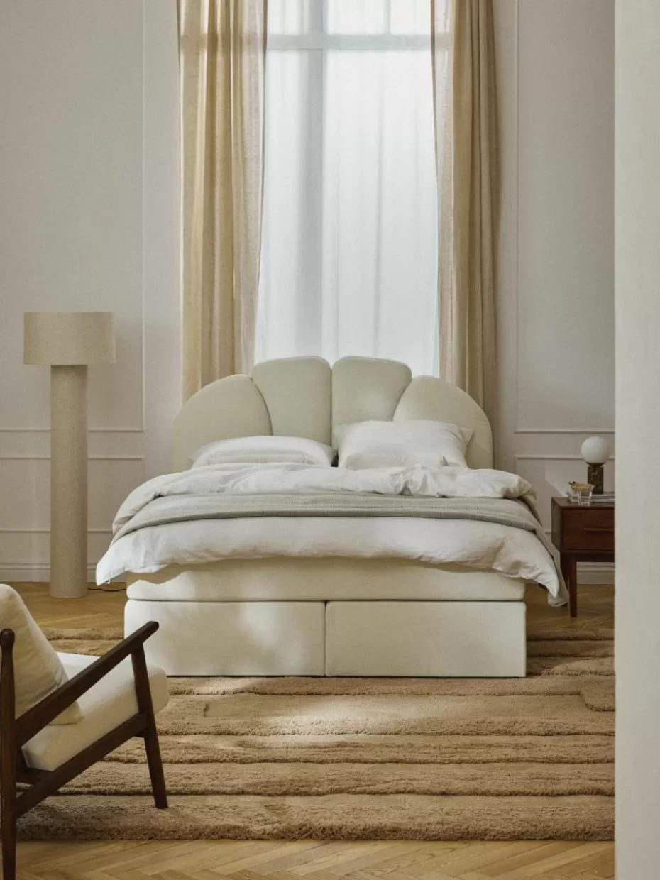 Betten-Westwing Collection Boxspringbett Romia Webstoff Off White