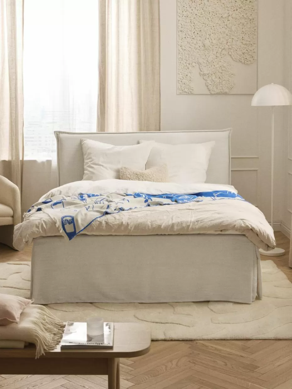 Betten-Westwing Collection Boxspringbett Viola Webstoff Off White