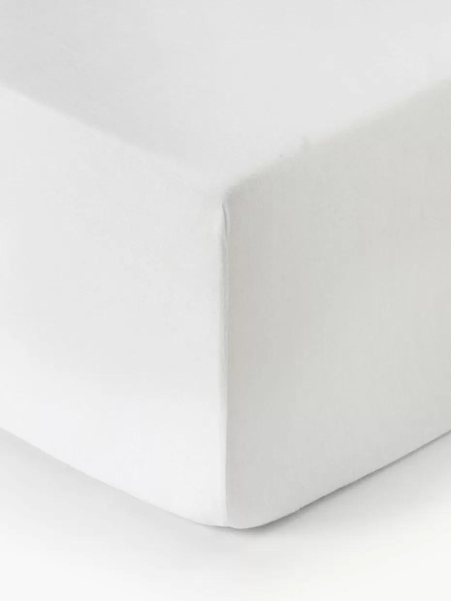 Spannbettlaken-Westwing Collection Boxspring-Spannbettlaken Biba, Flanell Weiß
