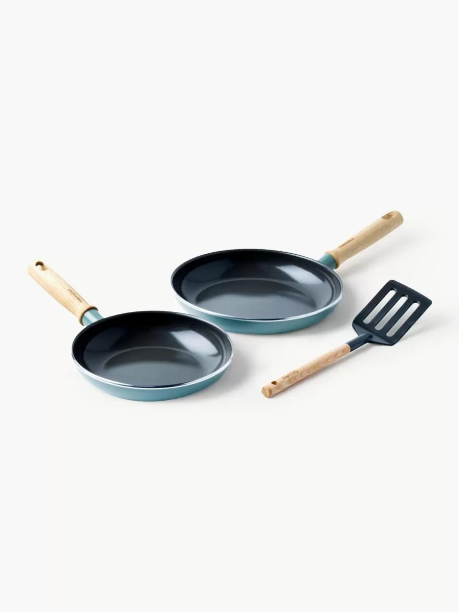 Pfannen-GreenPan Bratpfannen Mayflower mit Pfannenschaufel, 3er-Set