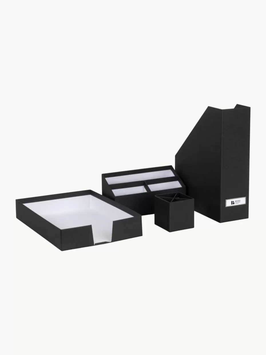 Bürobedarf-Bigso Box of Sweden Büro-Organizer Hugo, 4er-Set Schwarz