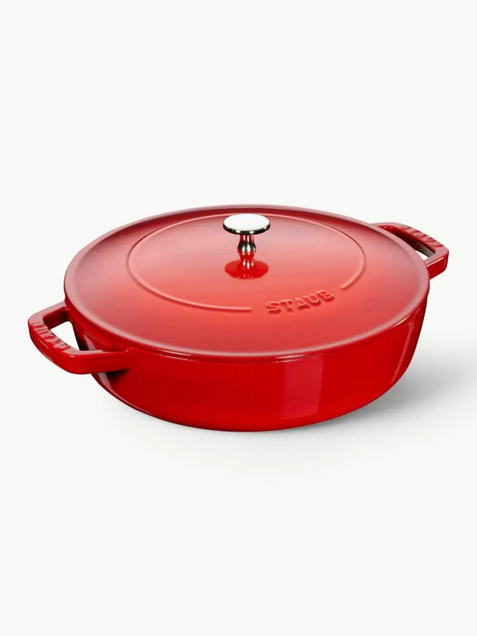 Töpfe-Staub Bräter Chistera aus Gusseisen Rot