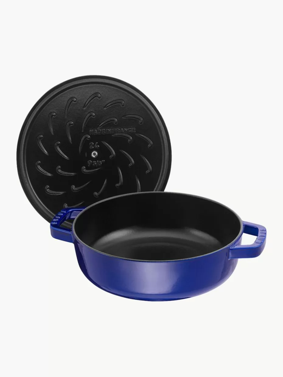 Töpfe-Staub Bräter Chistera aus Gusseisen Royalblau, glänzend
