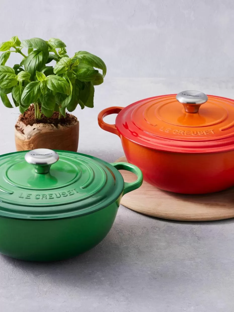 Töpfe-Le Creuset Bräter La Marmite Signature Collection aus Gusseisen Grüntöne, Silberfarben
