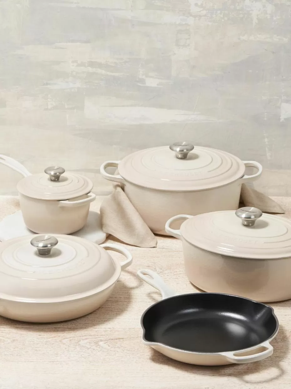 Töpfe-Le Creuset Bräter La Marmite Signature Collection aus Gusseisen Weißtöne, Silberfarben