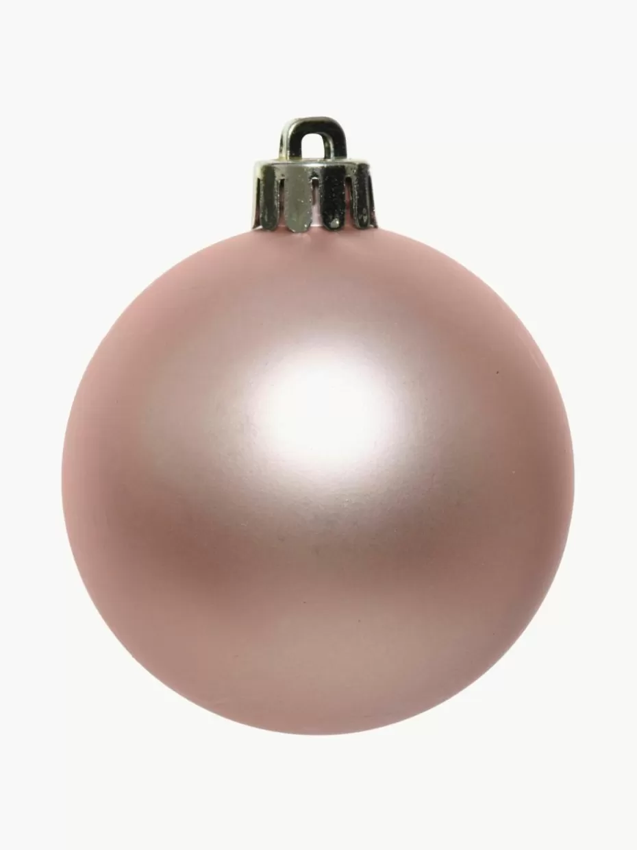 Weihnachtskugeln & Baumanhänger-Westwing Bruchfeste Weihnachtskugeln Mona, 30er-Set Hellrosatöne
