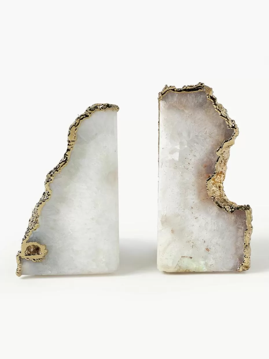 Buchstützen-Westwing Collection Buchstützen Sedona aus Quartz, 2er-Set