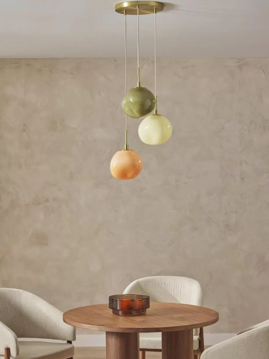 Pendelleuchten-Westwing Collection Cluster-Pendelleuchte Josie aus Opalglas