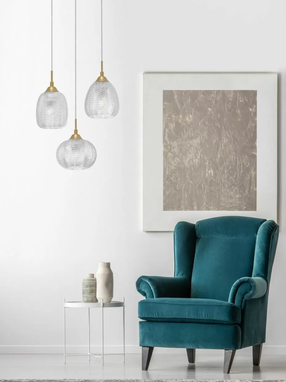 Pendelleuchten-Nova Luce Cluster-Pendelleuchte Vario aus satiniertem Glas