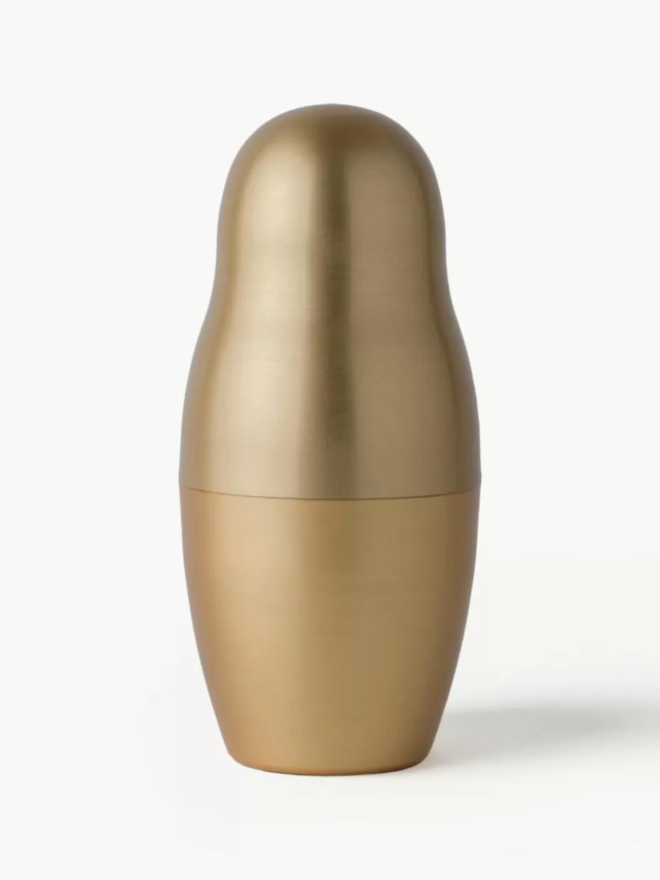 Küchenhelfer-knIndustrie Cocktail-Shaker Matrioska Goldfarben