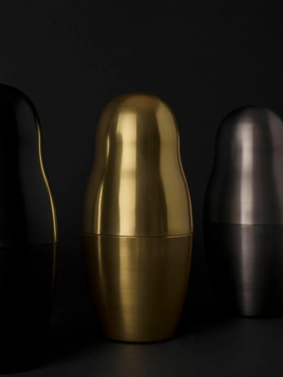 Küchenhelfer-knIndustrie Cocktail-Shaker Matrioska Goldfarben