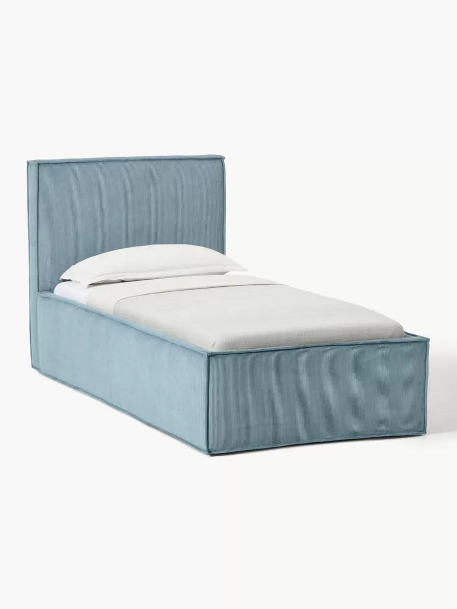Betten-Westwing Collection Cord-Einzelbett Dream Cord Blau