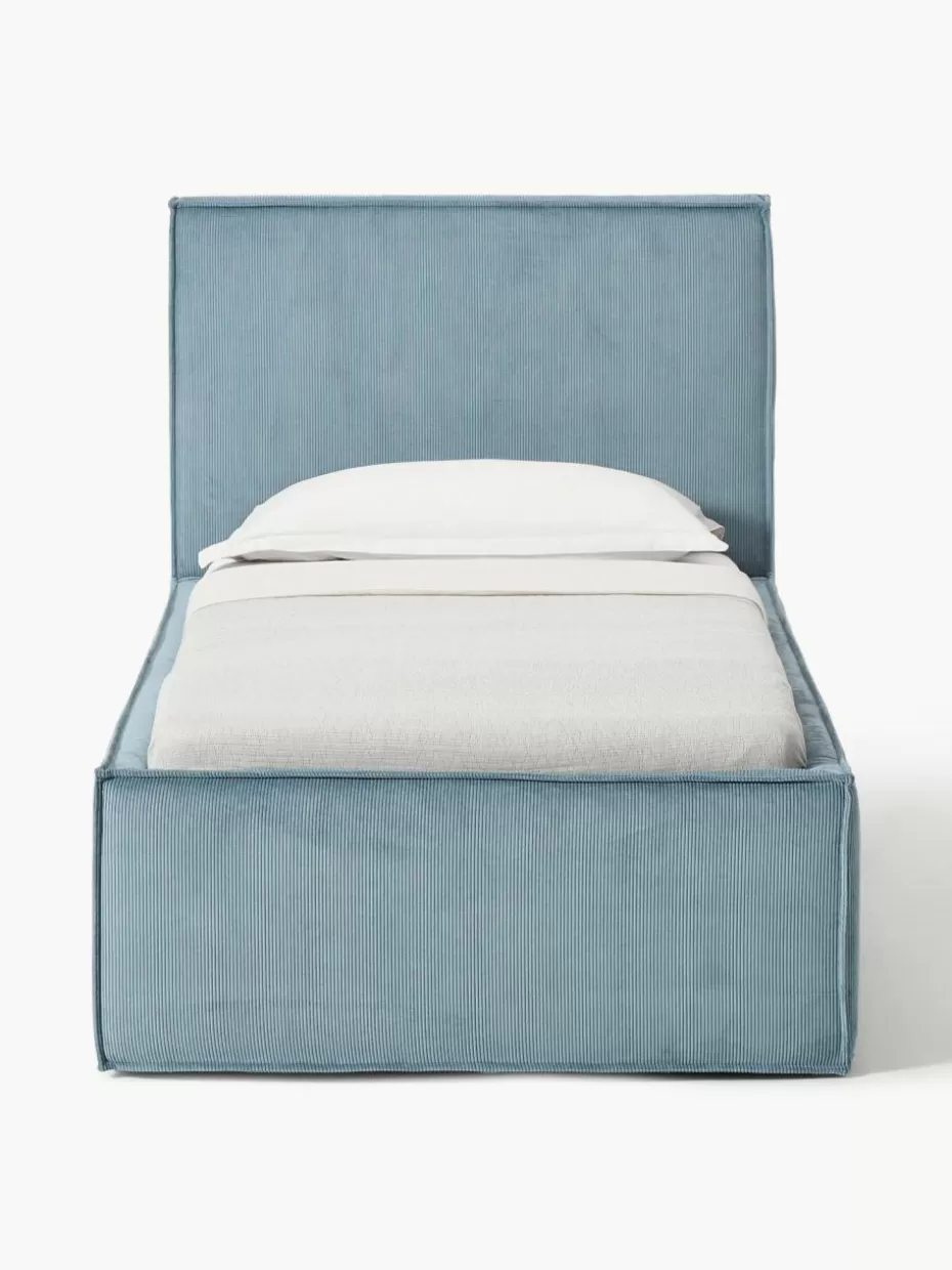 Betten-Westwing Collection Cord-Einzelbett Dream Cord Blau