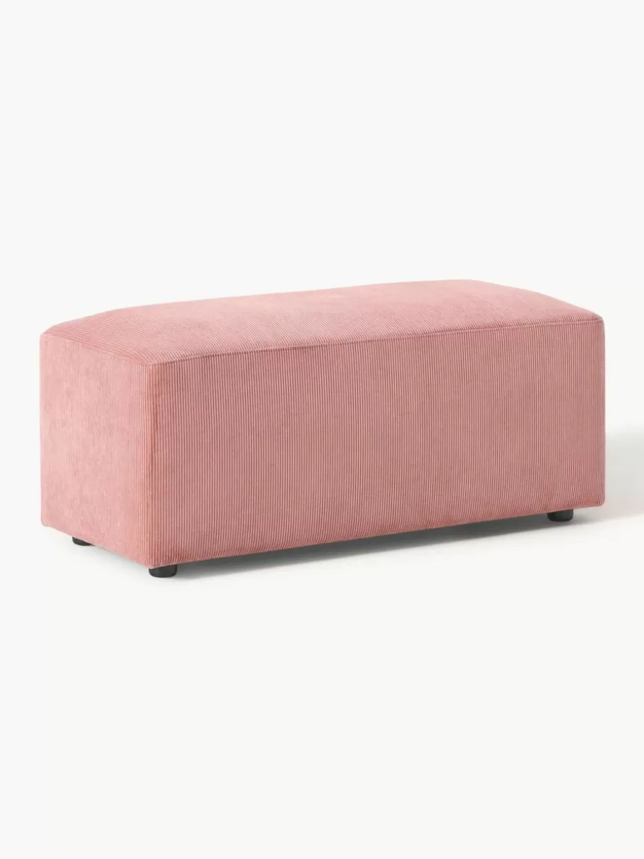Hocker | Sofaserien-Westwing Collection Cord-Hocker Melva, B 99 x T 42 cm Cord Altrosa