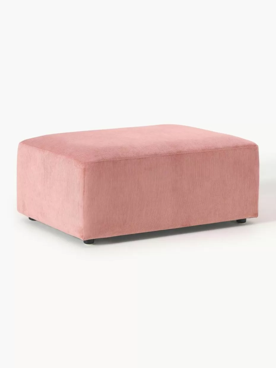 Hocker | Sofaserien-Westwing Collection Cord-Hocker Melva, B 99 x T 72 cm Cord Altrosa
