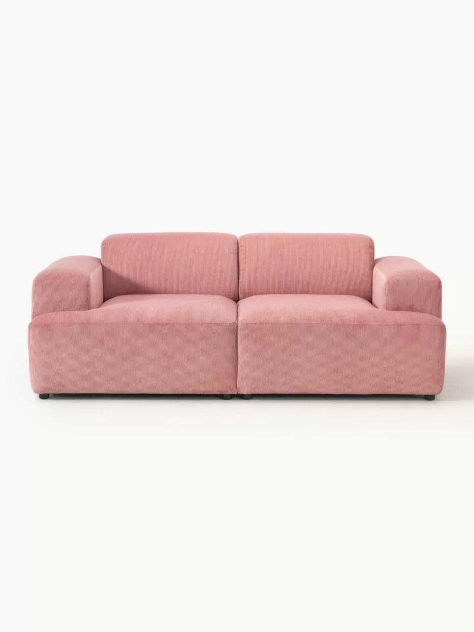 Sofas | Sofaserien-Westwing Collection Cord-Sofa Melva (2-Sitzer) Cord Altrosa