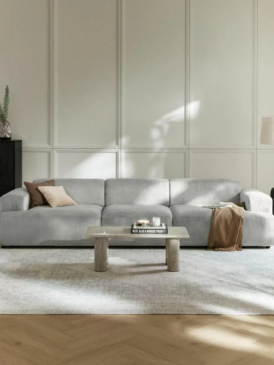 Sofas | Sofaserien-Westwing Collection Cord-Sofa Melva (4-Sitzer) Cord Grau