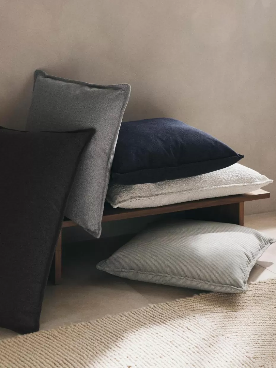 Sofakissen-Westwing Collection Cord-Sofa-Kissen Lennon Cord Grau