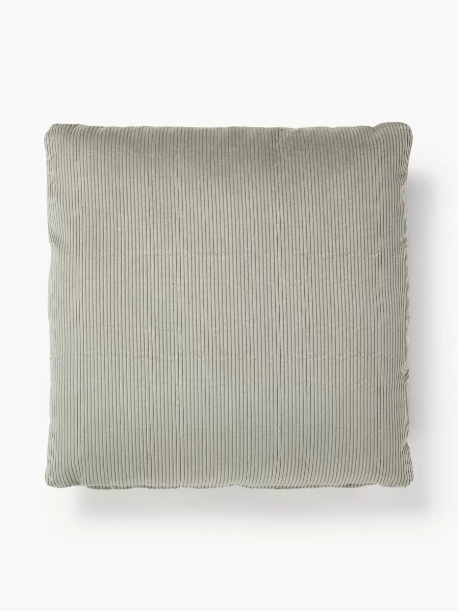 Sofakissen-Westwing Collection Cord-Sofa-Kissen Melva Cord Grau