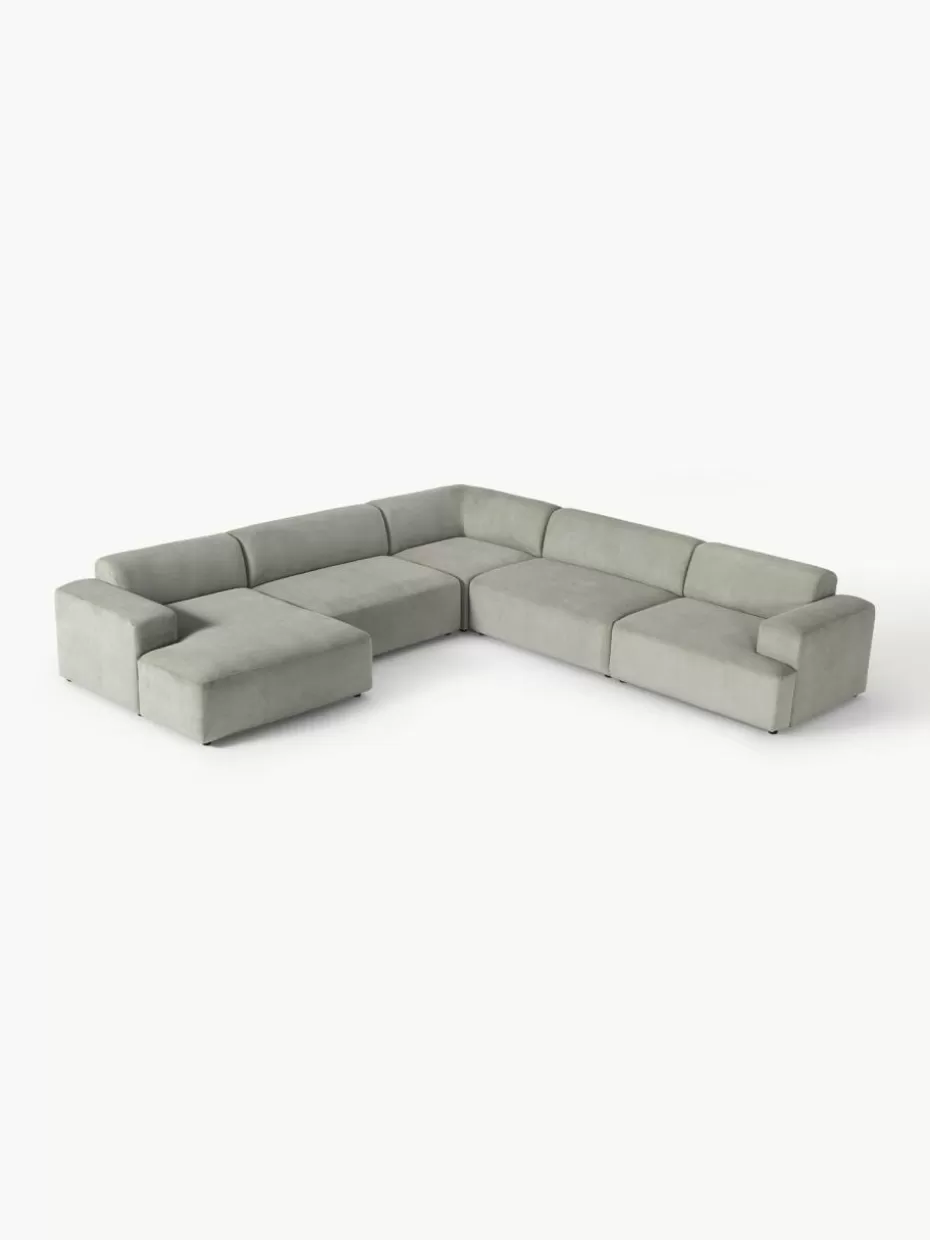 Sofas | Sofaserien-Westwing Collection Cord-Wohnlandschaft Melva Cord Grau