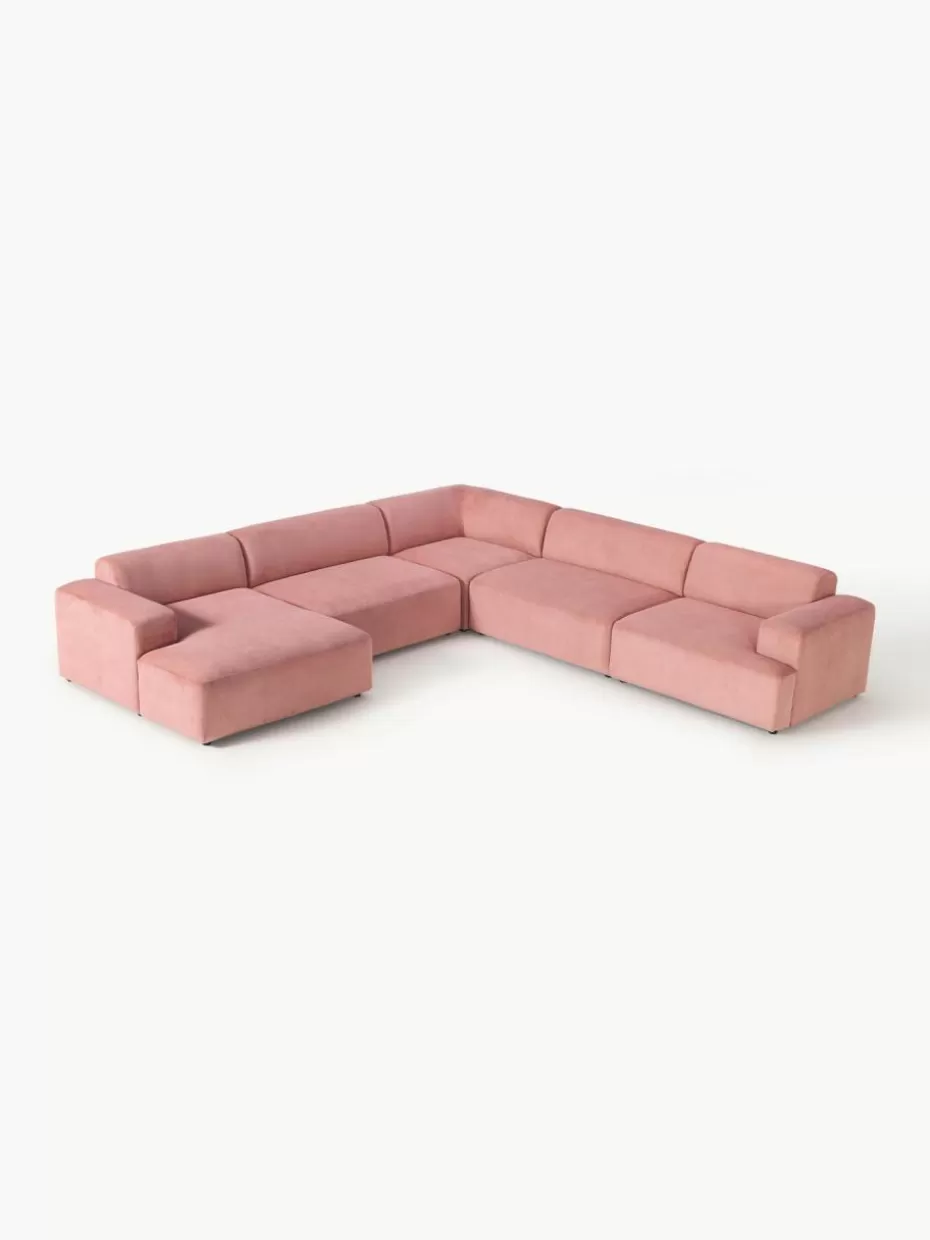 Sofas | Sofaserien-Westwing Collection Cord-Wohnlandschaft Melva Cord Altrosa
