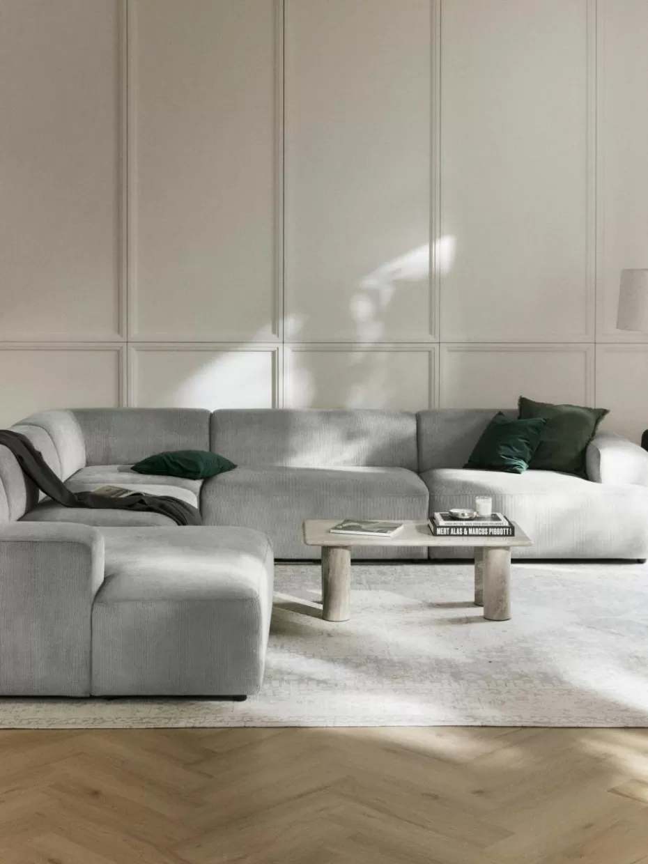 Sofas | Sofaserien-Westwing Collection Cord-Wohnlandschaft Melva Cord Grau
