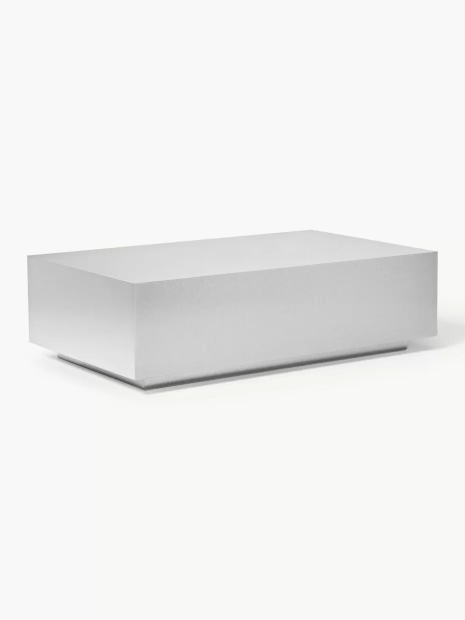 Couchtische-Westwing Collection Couchtisch Lesley in Metall-Optik Metall-Optik Silberfarben, matt