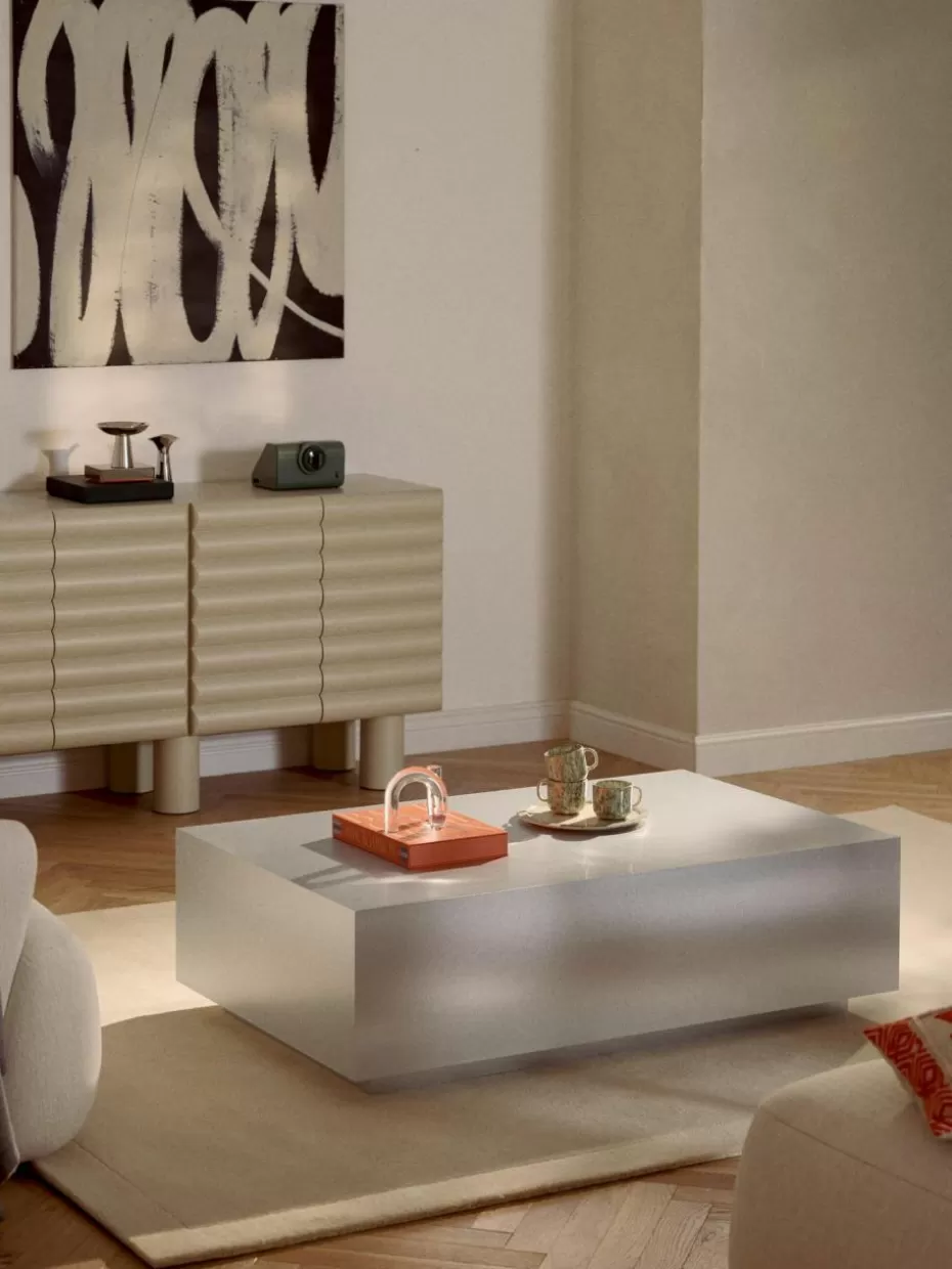 Couchtische-Westwing Collection Couchtisch Lesley in Metall-Optik Metall-Optik Silberfarben, matt