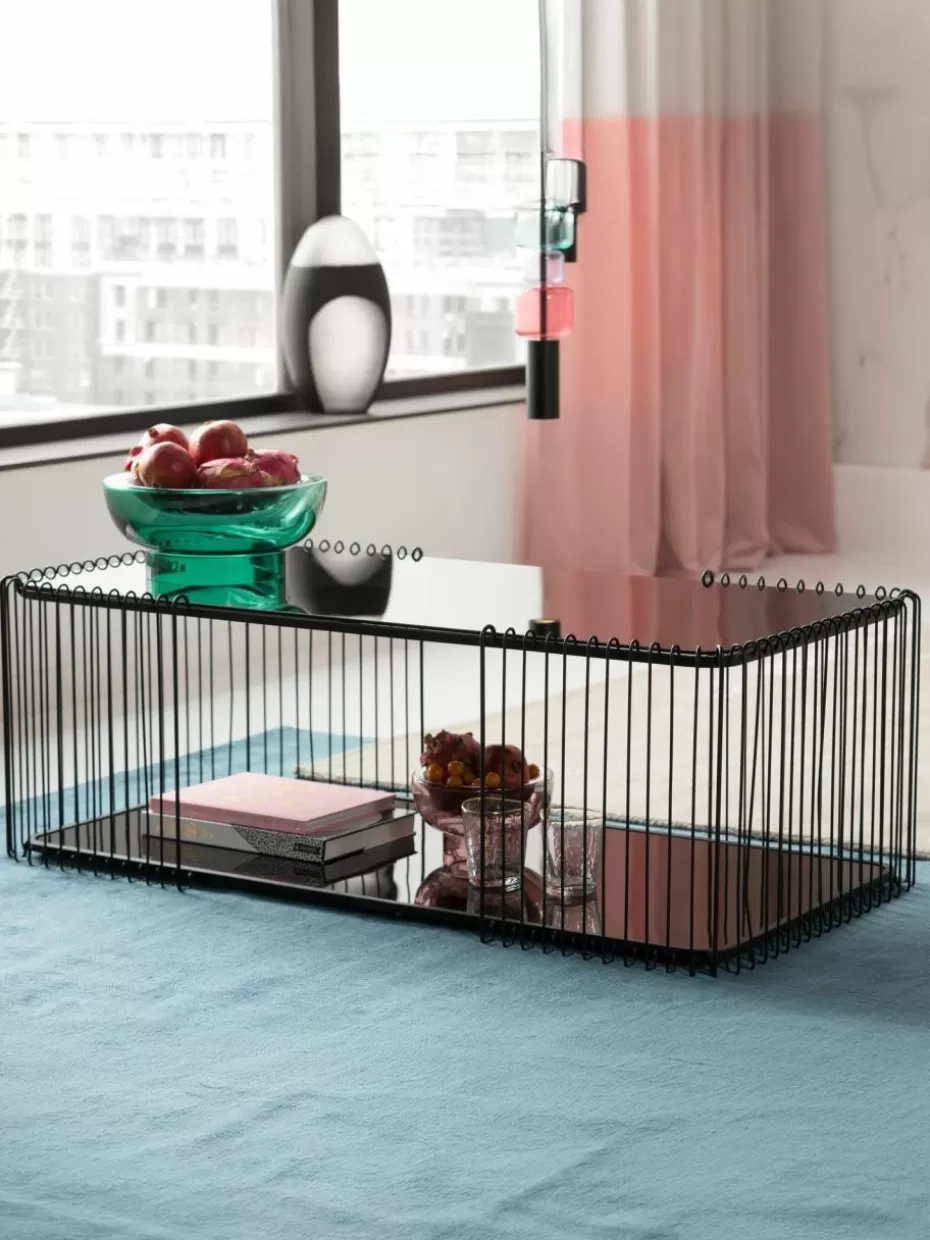 Couchtische-Kare Design Couchtisch Wire mit Glasplatte