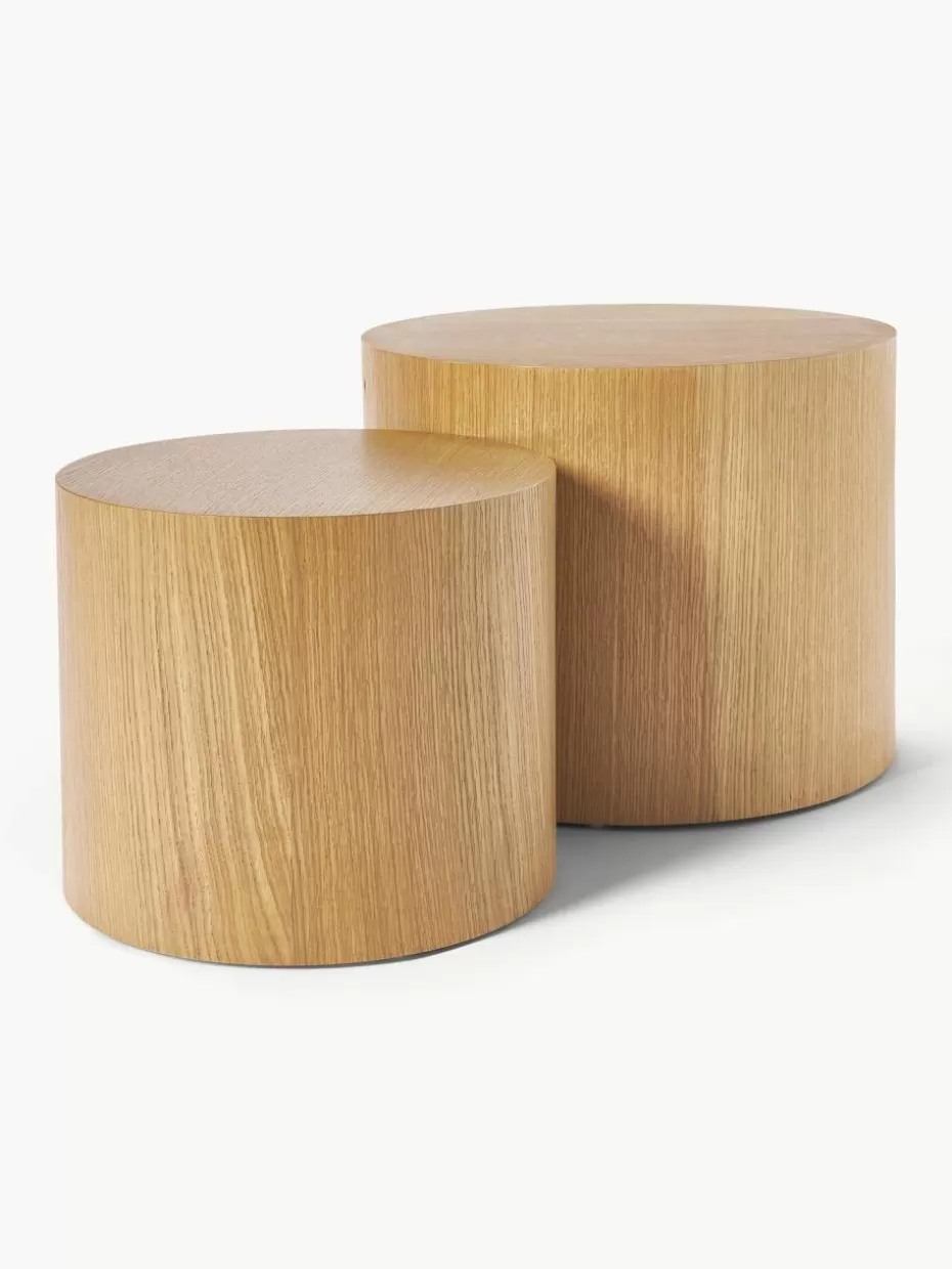 Couchtische-Westwing Collection Couchtische Dan aus Holz, 2er-Set Eschenholz