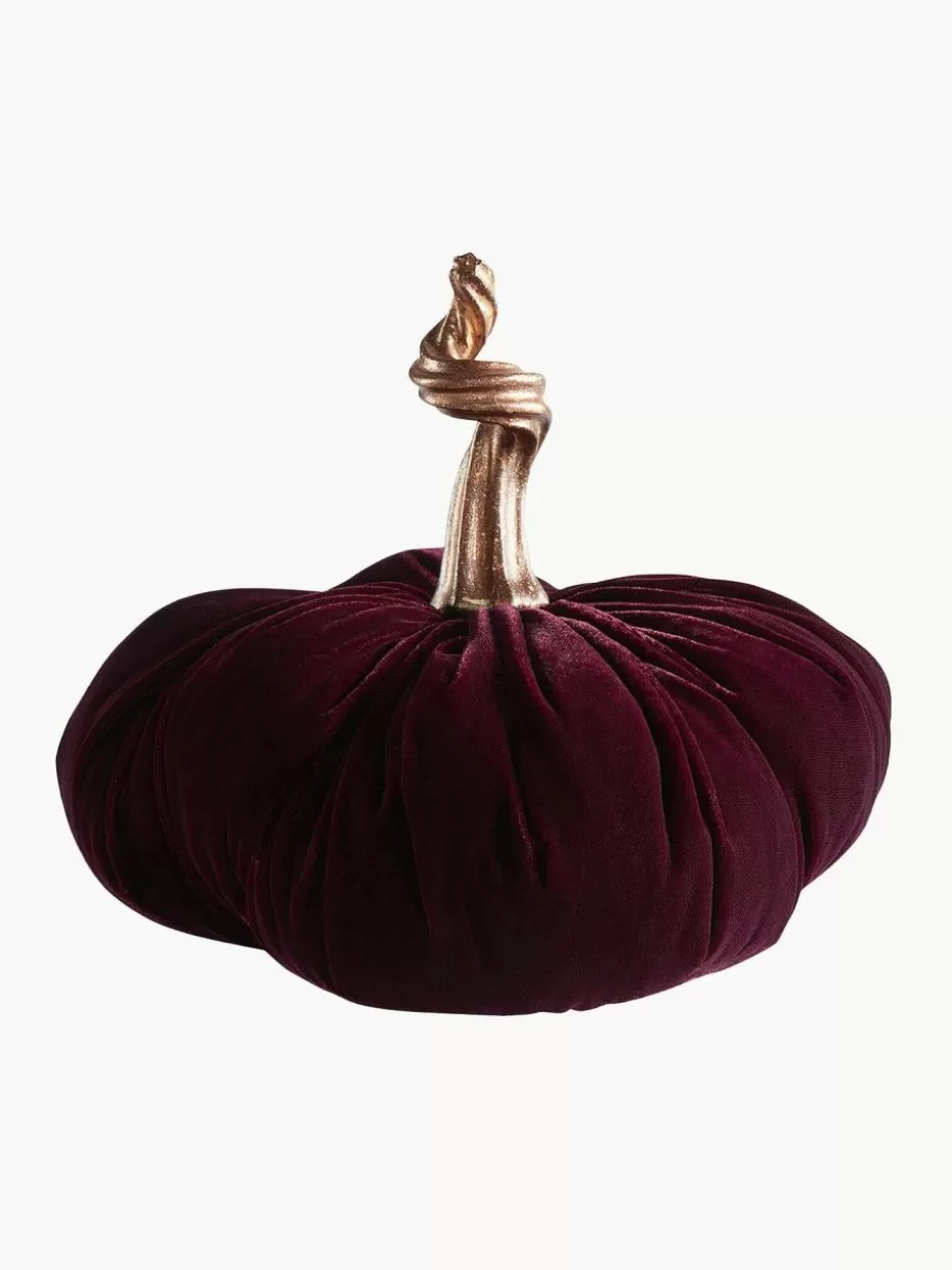Deko-Objekte-Jotex Deko-Kürbis Pumpis, Ø 22 cm Pflaume, Goldfarben