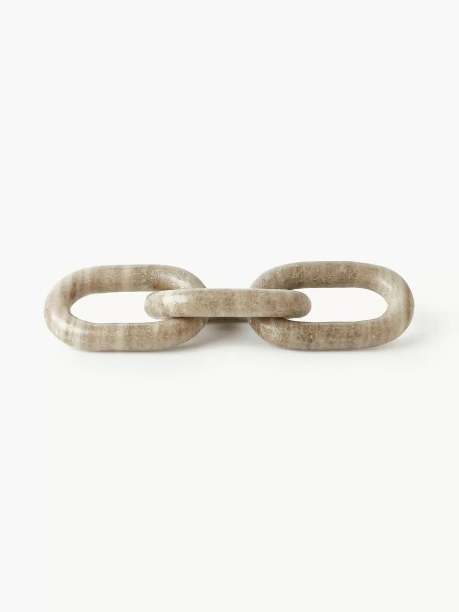 Deko-Objekte-Westwing Collection Deko-Objekt Milena aus Marmor Beige, marmoriert