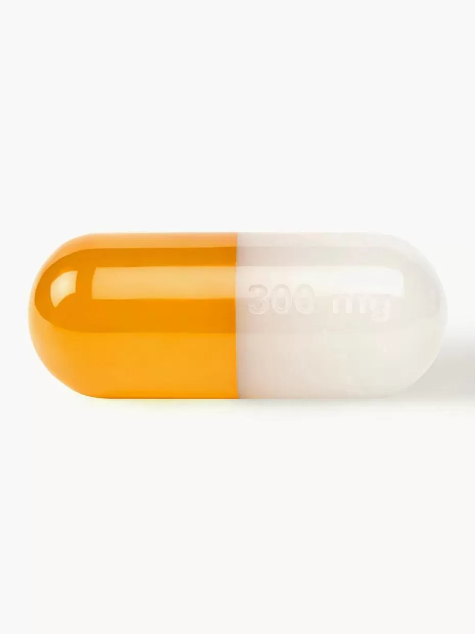 Glow-Up | Deko-Objekte-Jonathan Adler Deko-Objekt Pill Weiß, Orange