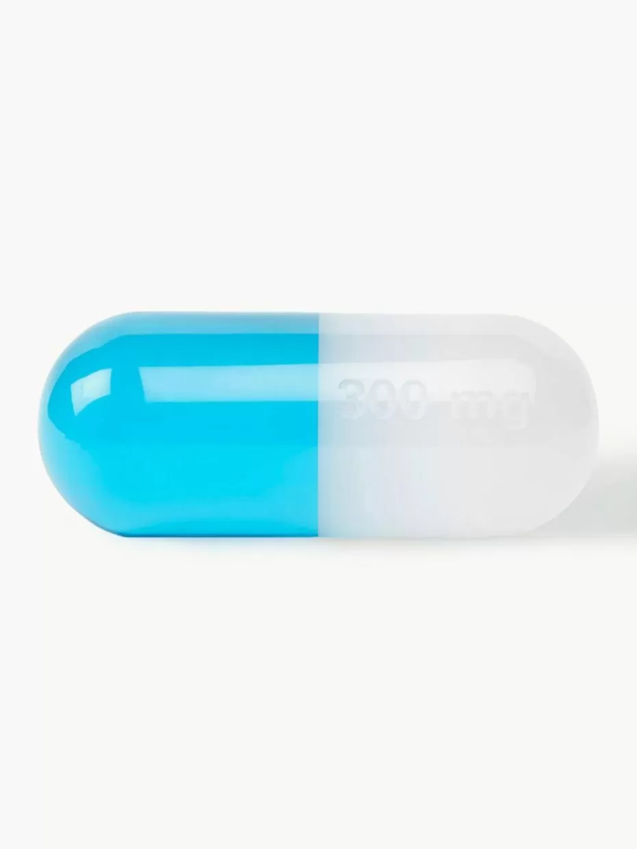Glow-Up | Deko-Objekte-Jonathan Adler Deko-Objekt Pill Weiß, Türkis